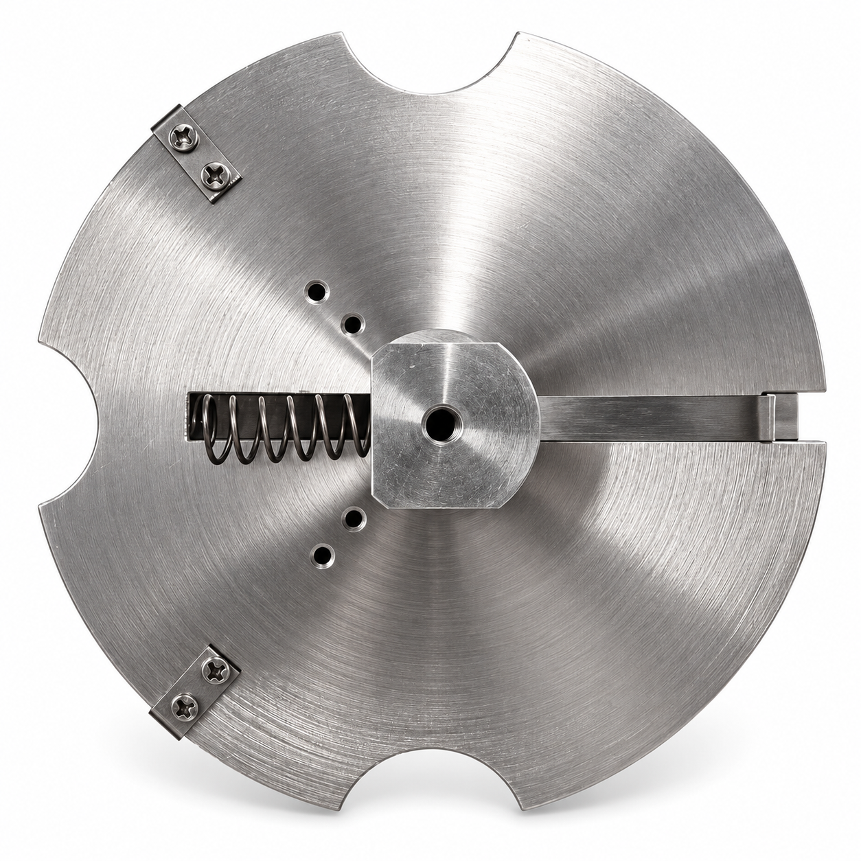 Reverse view of holder with spring-loaded clips
