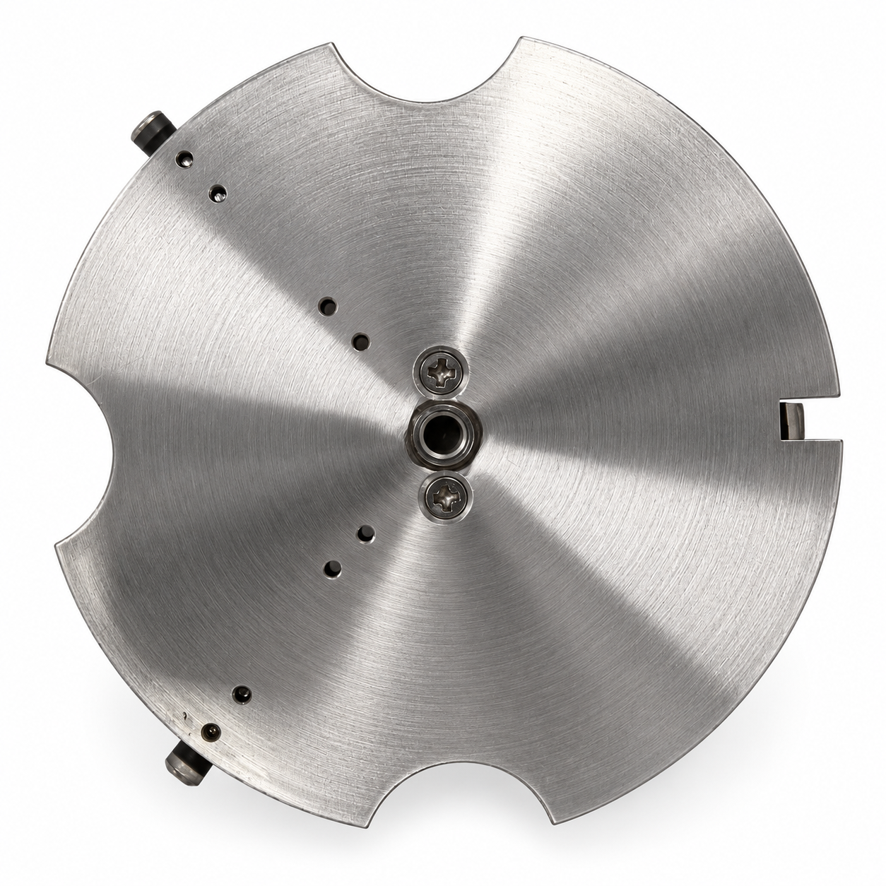 Top view of holder with spring-loaded clips